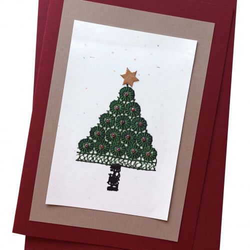 Weihnachtskarte Tannenbaum-Spitze